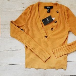 Mustard Ribbed top